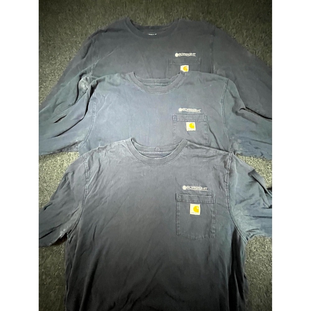 Carhartt Borsight Pocket T Shirts Mens Large Black Loose Fit Workwear Lot of 3